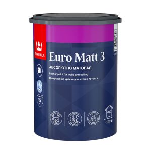 Краска интерьерная Tikkurila/Tikkivala Euro Matt 3 база А белая 0,9 л