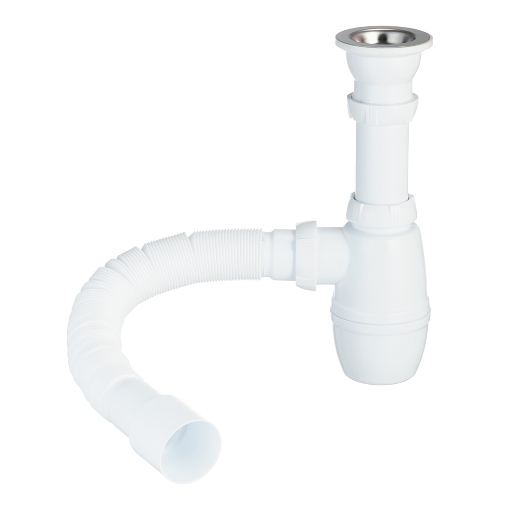 original-34821.jpg Сифон для раковины и мойки Wirquin Pro 1 1/2х40 мм с выпуском d70 мм с соединением 40/50 мм (30718026) — изображение 1