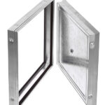 Люк ревизионный под плитку напольный Практика Барьер алюминиевый 400х400 мм скрытый