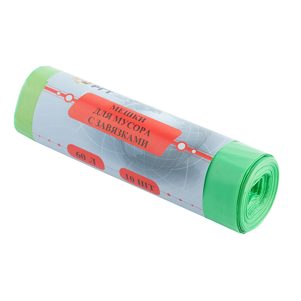 original-34919.jpg Мешок для мусора 60 л 600х640 мм полиэтиленовый с затяжкой (10 шт.) — изображение 1