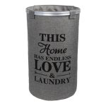 Корзина для белья Fixsen Laundry d380х600 мм 80 л серая (FX-1031А)