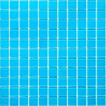 Мозаика Mir Mosaic Natural Color palette микс голубая стеклянная 300х300х4 мм глянцевая