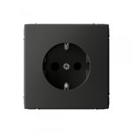 Розетка Systeme Electric ArtGallery встраиваемая базальт со шторками (SE GAL001445)