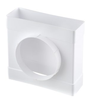 Соединитель Т-образный пластиковый для плоских воздуховодов 60х204 мм с круглыми d125 мм