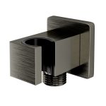 Подключение шланга WasserKraft с держателем латунь графит (A186)