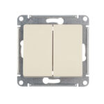 Выключатель Systeme Electric Glossa двухклавишный встраиваемый бежевый (GSL000251)
