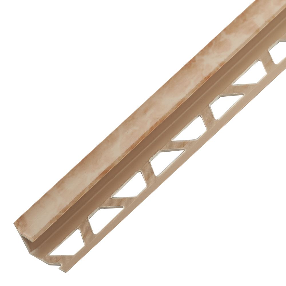 original-36045.jpg Уголок ПВХ для кафельной плитки внутренний 10 мм 2,5 м мрамор бежевый — изображение 1