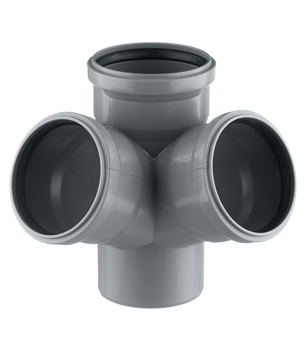 original-36687.jpg Крестовина Ostendorf HTED d110х110х110 мм 67° пластиковая двухплоскостная для внутренней канализации (115920) — изображение 1