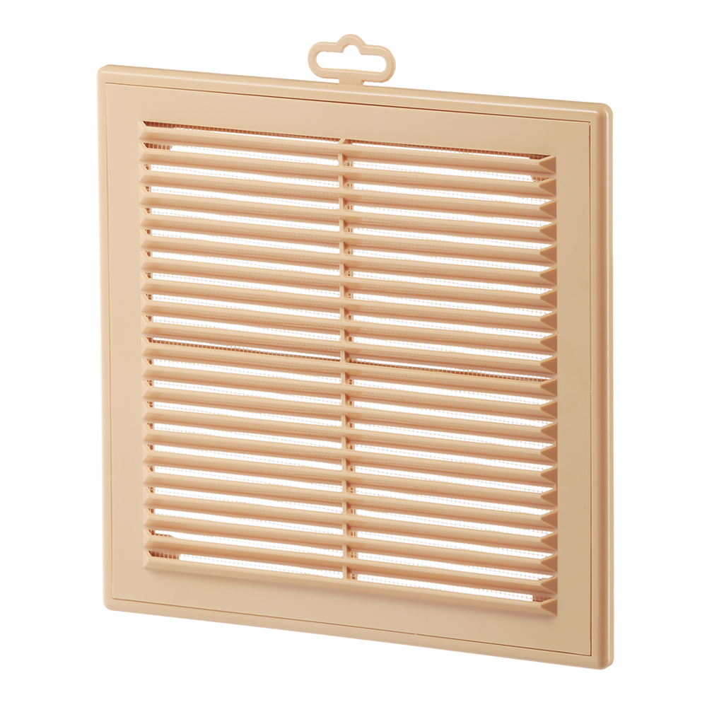 original-36708.jpg Решетка вентиляционная пластиковая приточно-вытяжная Era Р 249х249 мм с сеткой бежевая — изображение 1