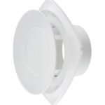 Анемостат приточный регулируемый Era с фланцем d100 мм белый