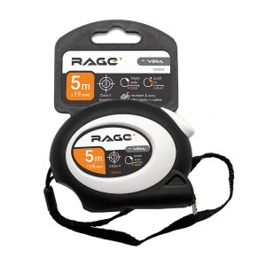 Рулетка Rage by Vira с покрытием soft-touch с автостопом 5 м x 19 мм