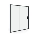 Душевая дверь Ulitka Safari стекло прозрачное 170х195 см профиль черный 6 мм раздвижная (74104131)