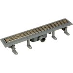 Лоток душевой Terma Light Лайн с комбинированным затвором 600х60 мм d40/50 мм решетка из нержавеющей стали (34117)