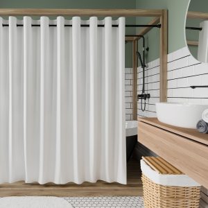 Штора для ванны WasserKraft Vils 2000х2000 мм полиэстер белая (SC-10202)