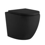 Унитаз напольный приставной Abber Bequem с горизонтальным выпуском с сиденьем дюропласт микролифт (AC1111TMB)