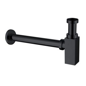 Сифон для раковины Abber 1 1/4х32 мм без выпуска с соединением 32 мм черный матовый (AF0031B)