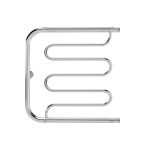 Полотенцесушитель водяной Indigo Liana 600х600 мм фокстрот с боковым подключением 320 мм с полкой хром