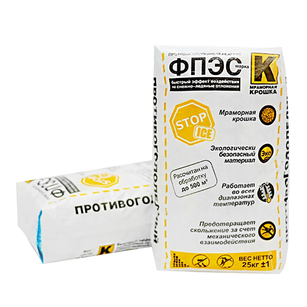 original-37520.jpg Реагент противогололедный ФПЭС марка К -50 °С 25 кг крошка мраморная — изображение 1
