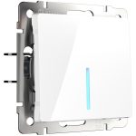 Выключатель Werkel одноклавишный встраиваемый белый с подсветкой (a051110)