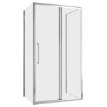 Душевой уголок Abber Schwarzer Diamant хром 160х60х195 см прямоугольник стекло прозрачное 6 мм (AG30160H-S60-S60)