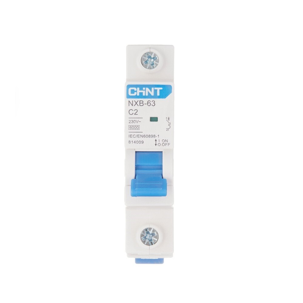 original-3938.jpg Автоматический выключатель модульный Chint NXB-63 1P 2А тип C 6 кА 230 В (814009) — изображение 1