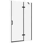 Душевая дверь Abber Zart стекло прозрачное 100х195 см профиль черный 6 мм распашная (AG08100B)