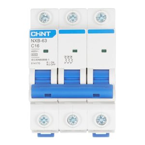 Автоматический выключатель модульный Chint NXB-63 3P 16А тип C 6 кА 400 В (814170)