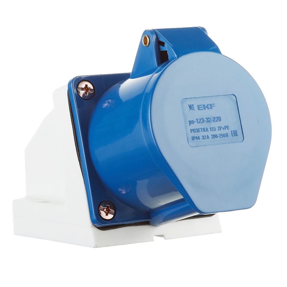 original-4170.jpg Розетка силовая угловая настенная EKF PROxima 2Р+РЕ 32 А 220 В IP44 — изображение 1