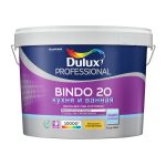 Краска моющаяся Dulux/Luxium Bindo 20 кухня и ванная база BС бесцветная 9 л