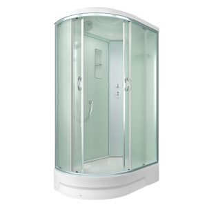 Душевая кабина Erlit 120х80х226 см стекло матовое 4 мм с средним поддоном асимметрия правая
