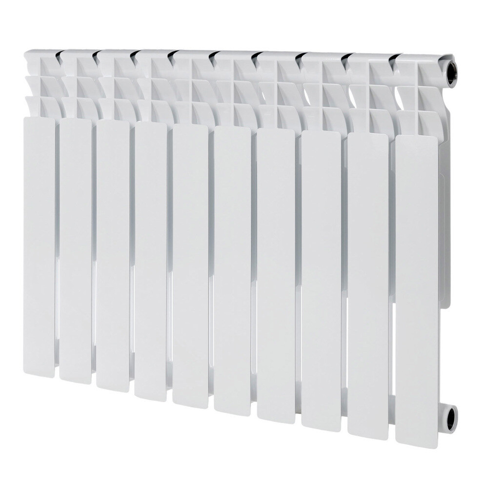 original-4585.jpg Радиатор биметаллический КМ 500 мм 10 секций 1" боковое подключение белый — изображение 1