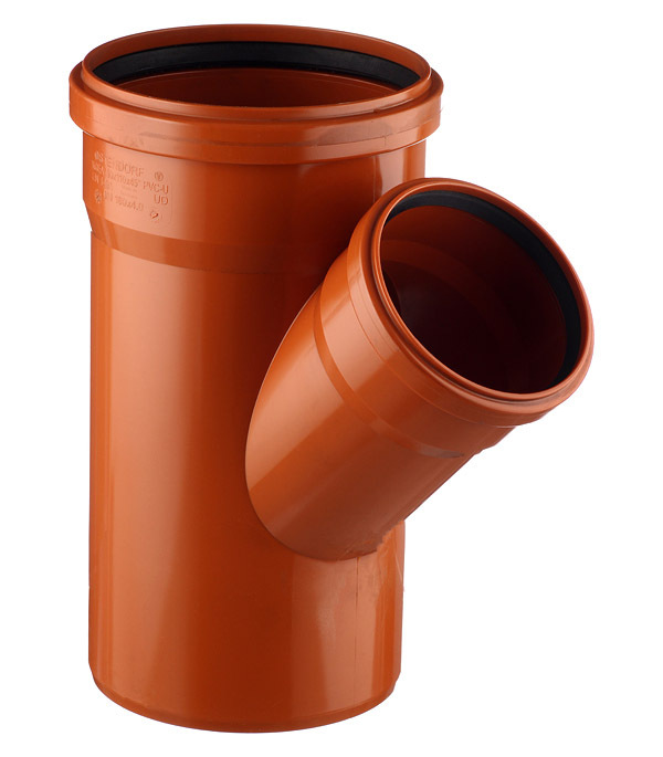 original-4770.jpg Тройник Ostendorf KGEA d160х110 мм 45° пластиковый для наружной канализации (222320) — изображение 1