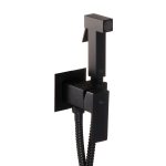 Смеситель с гигиеническим душем встраиваемый Corsa Deco со скрытой частью в комплекте черный (HF002B)