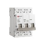 Автоматический выключатель модульный EKF PROxima ВА 47-63N 3P 25А тип D 6 кА 400 В (M636325D)