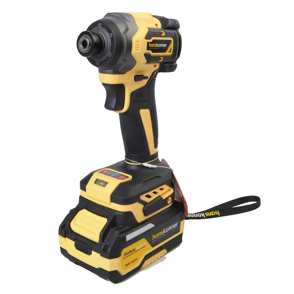 original-5590.jpg Винтоверт ударный аккумуляторный бесщеточный Hanskonner HCD20280BLC 18 В 4 Ач Li-Ion 1 АКБ и ЗУ — изображение 1