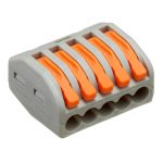 Клемма на 5 проводов Stekker 0,08-(2,5)4 кв.мм с рычажками без пасты (20 шт.) (49828)