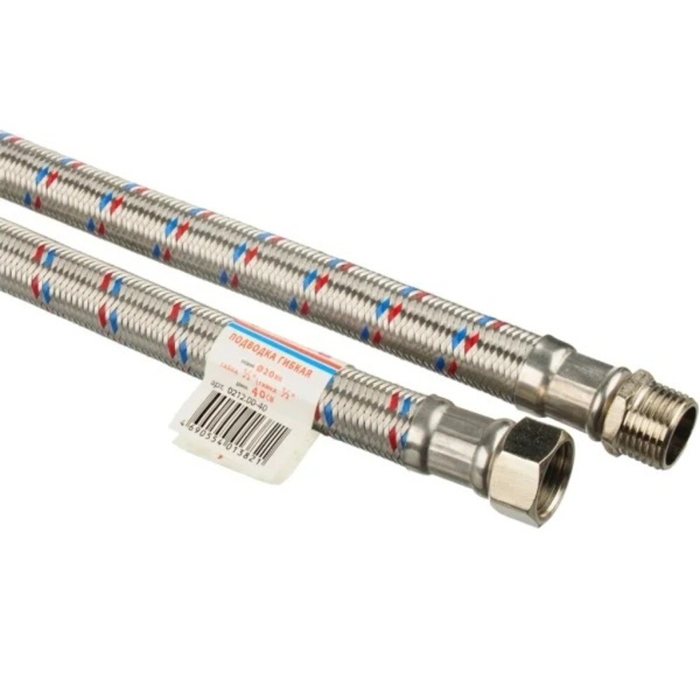 original-6070.jpg Подводка гибкая для воды TР-сантехника Гигант 1 ВР(г) х 1 НР(ш) 40 см (26459) — изображение 1