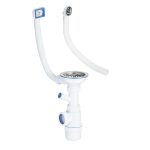 Сифон для мойки Wirquin Virplast 3 1/2х40 мм с выпуском d114 мм с отводом с переливом с фильтр-пробкой (30987089)