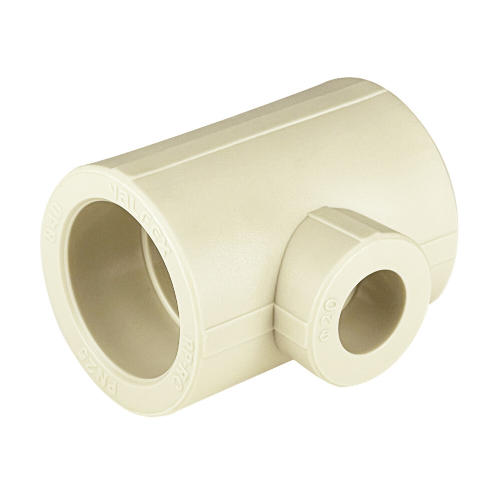 original-6305.jpg Тройник полипропиленовый Valfex переходный 40 х 20 х 40 мм серый (10402040Г) — изображение 1