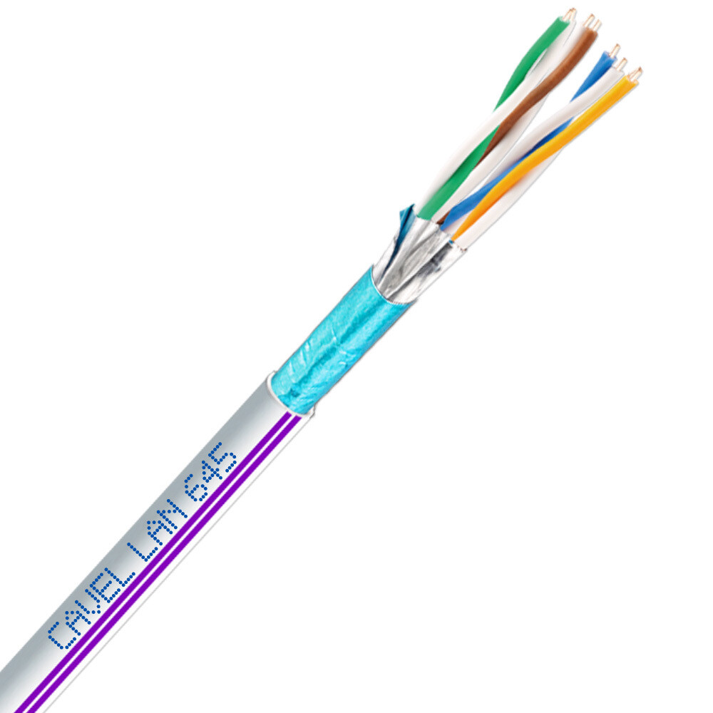 original-6306.jpg Интернет-кабель (витая пара) F/FTP CAT6a LAN 645 4х2х0,57 мм экранированный Cavel белый — изображение 1