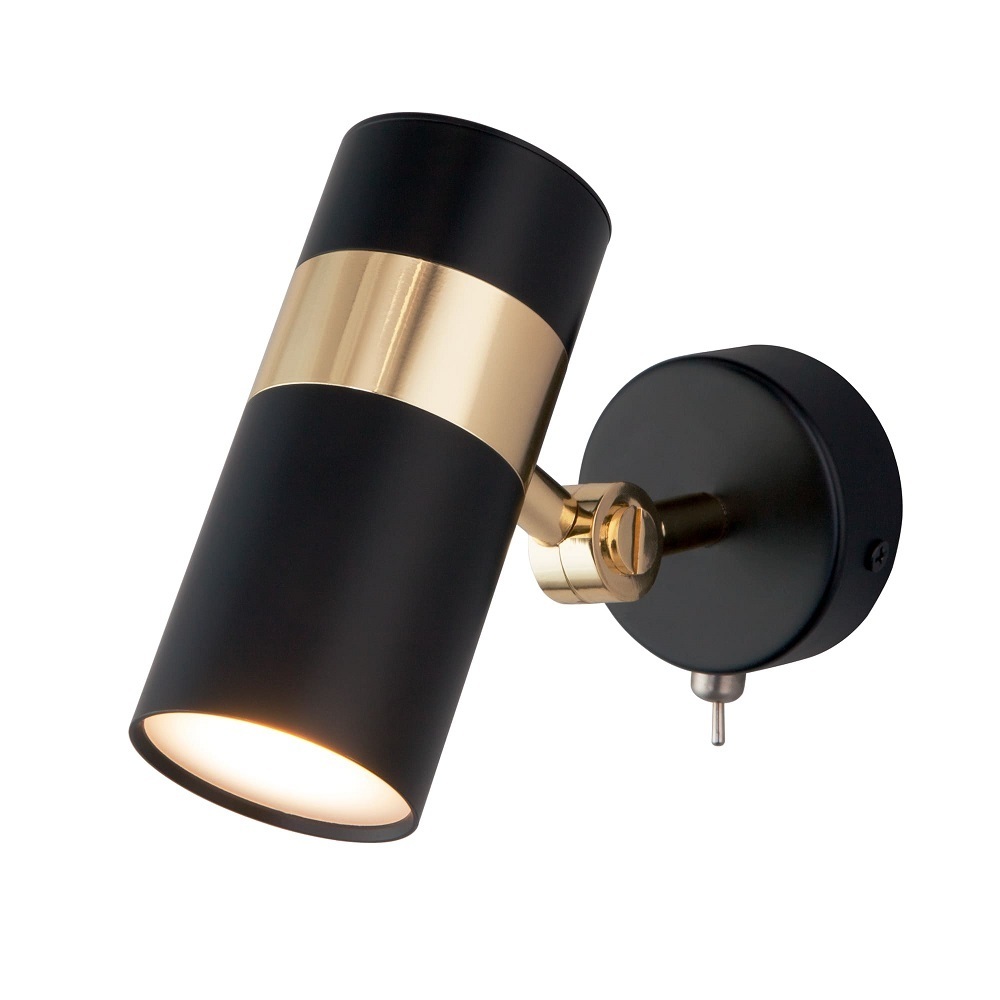 original-6371.jpg Спот настенный Eurosvet Viero GU10 35 Вт 2 кв.м черный/золото IP20 (a053053) — изображение 1