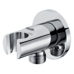 Подключение шланга WasserKraft с держателем латунь хром (A022)