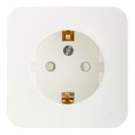 Розетка Systeme Electric Blanca накладная молочная со шторками (BLNRA011112)