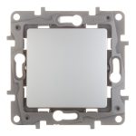Переключатель Legrand Etika одноклавишный встраиваемый алюминий (672409)