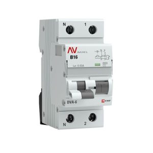 Автомат дифференциальный EKF Averes DVA-6 16А 1P+N тип AC 30 мА 6 кА (rcbo6-1pn-16B-30-ac-av)
