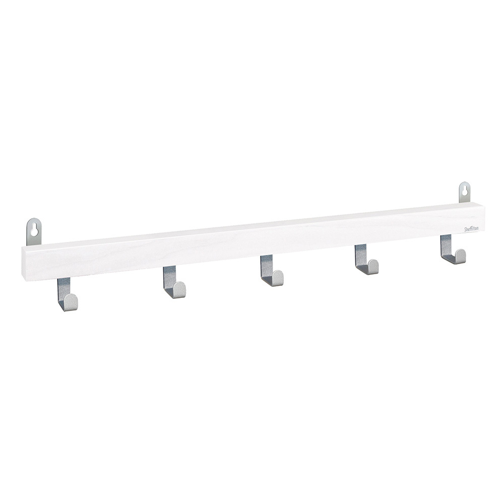 original-6582.jpg Вешалка настенная деревянная 5 крючков белая Sheffilton SHT-WH25 — изображение 1