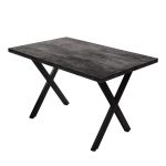 Стол кухонный прямоугольный 1,2х0,8 м бетон темный 9632 (53856)