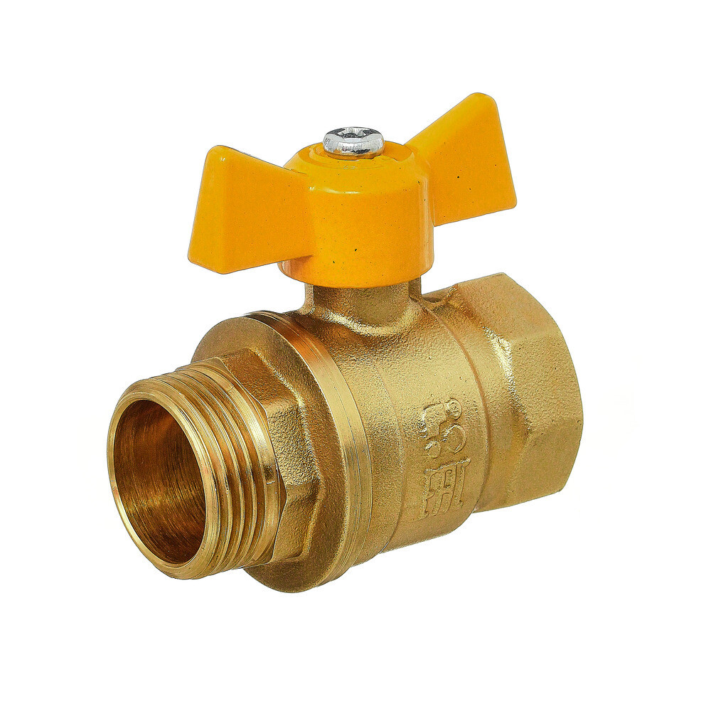 original-6653.jpg Кран шаровой газовый БАЗ 1 ВР(г) х 1 НР(ш) бабочка (БАЗ.А11.1.25.40) — изображение 1