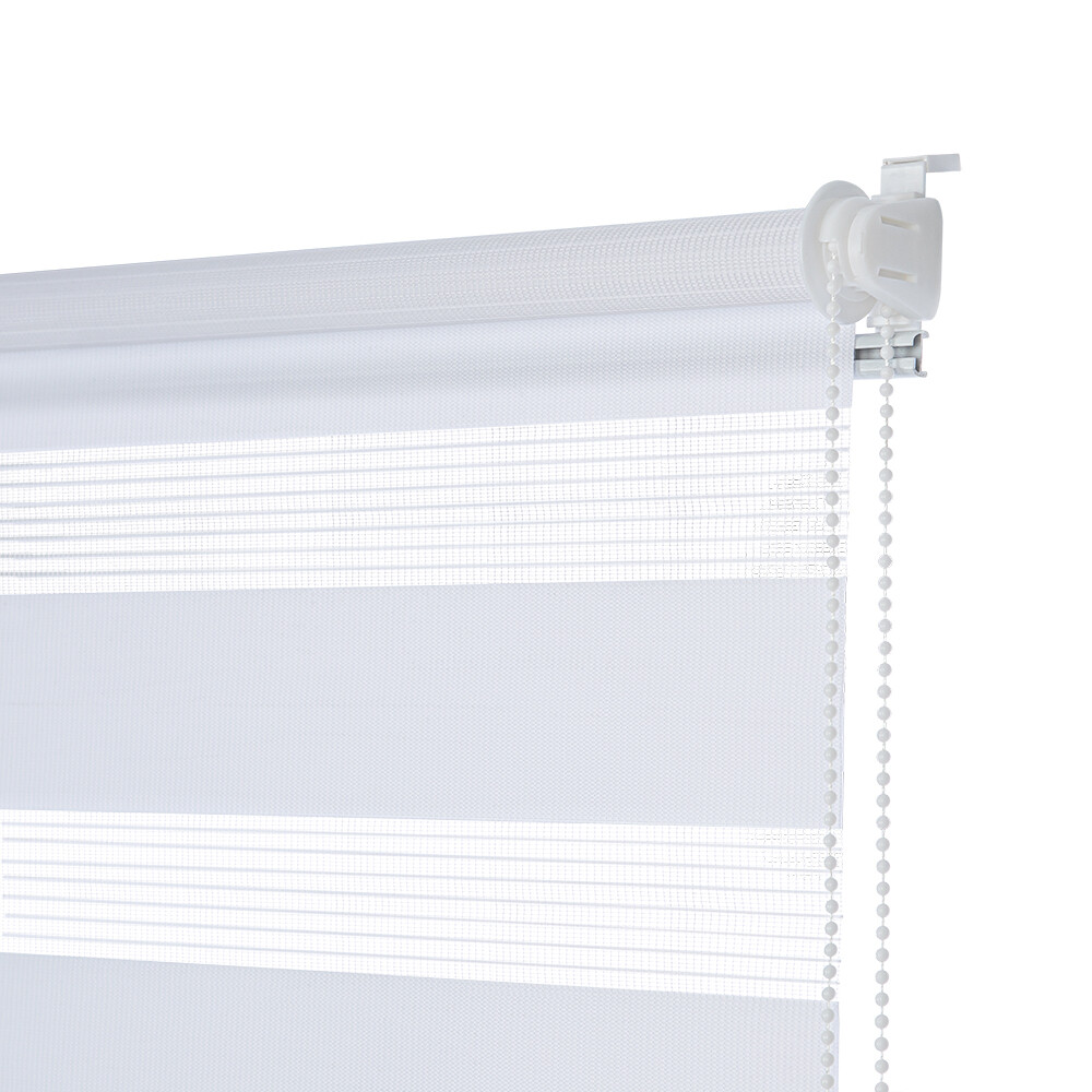 original-6707.jpg Рулонная штора день-ночь 140х180 см Decofest Бейс белая — изображение 1