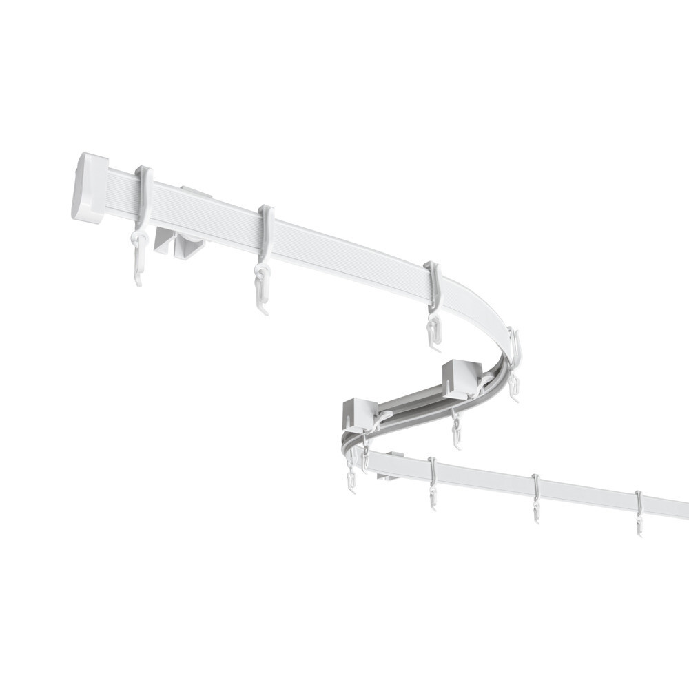 original-6742.jpg Карниз потолочный пластмассовый однорядный гибкий Лайт 700 см белый — изображение 1